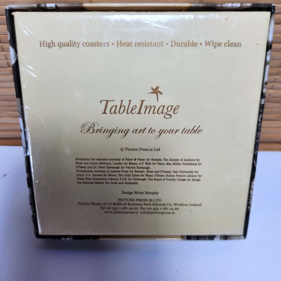 Coasters Famous Irish Writers Set Of 4 Quality Coasters New Sealed - Picture 2 of 12